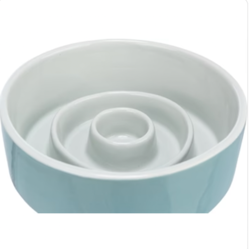 Slowfeeder Keramik Grau/Blau